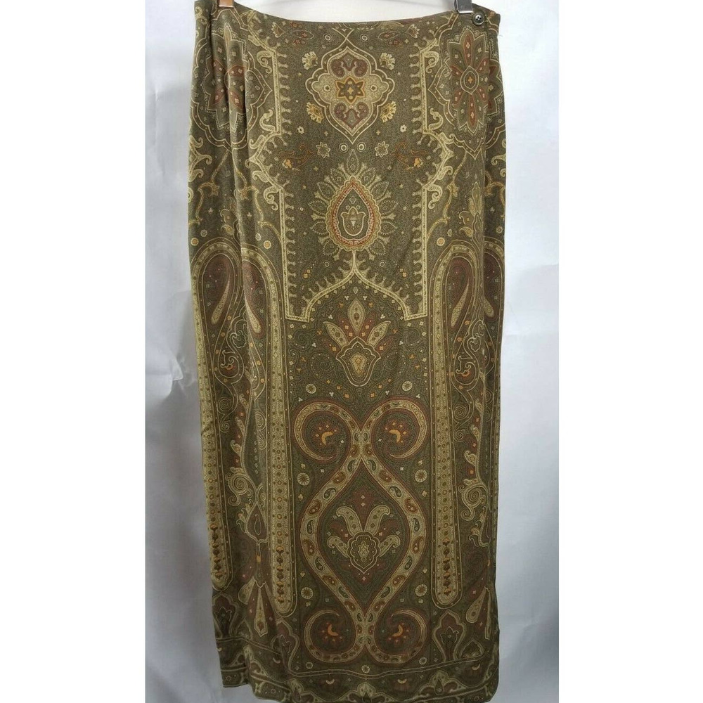 Jones New York Silk Skirt Size 10 Lined Bohemian
